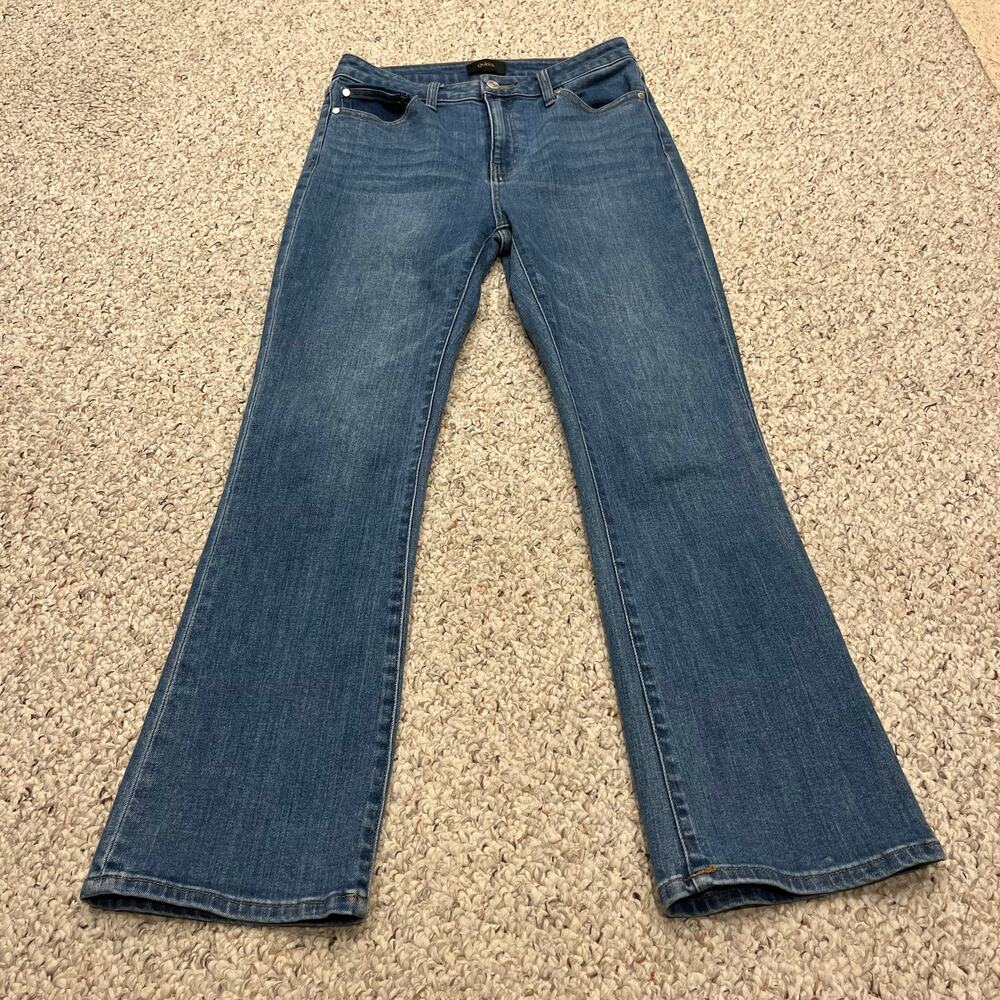 Quince Stretch High Rise Kick Flare Jeans 28 Medium Wash Stretch Classic Casual